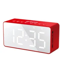 Caixa Som Bluetooth Exbom Cs-mt6bt Relógio Alarme Vermelho -NAC