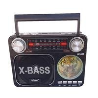 Caixa Som Radio Retro Portatil Am-fm Lanterna Le-665 Preto -NAC