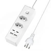 Extensão 2 Metros Filtro Linha 2 Tomadas + 2 Usb + 2 Tipo C -NAC