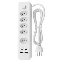 Extensão 2 Metros Filtro Linha 5 Tomadas + 2 Usb + 2 Tipo C -NAC