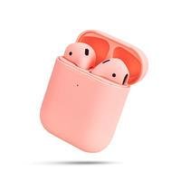Fone De Ouvido Sem Fio Inpods Coloridos Macaron Bi12 Tws Touch Rosa Pink