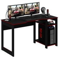 Mesa Gamer Gran Belo Home Office, MDP, Preto e Vermelho - ME4152 -NAC