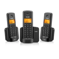 Telefone Sem Fio 2 Ramais Tsf8003 Id Chamada Viva Voz 1.9ghz