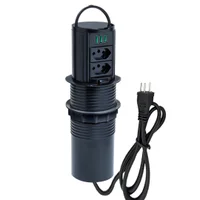 Torre De Tomada Totem Slim Manual Alça, 2 Tomada 20a 3 USB 5.2,preto -NAC