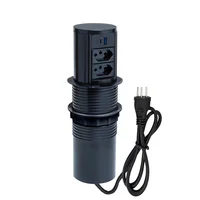 Torre Multiplug Automático 2 Tom 10a + 2usb (a+c) + Indução Cor:preto -NAC