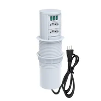 Torre Multiplug Automático 2 Tom 10a + 3 Usb 5.2a + Indução Cor:branco -NAC