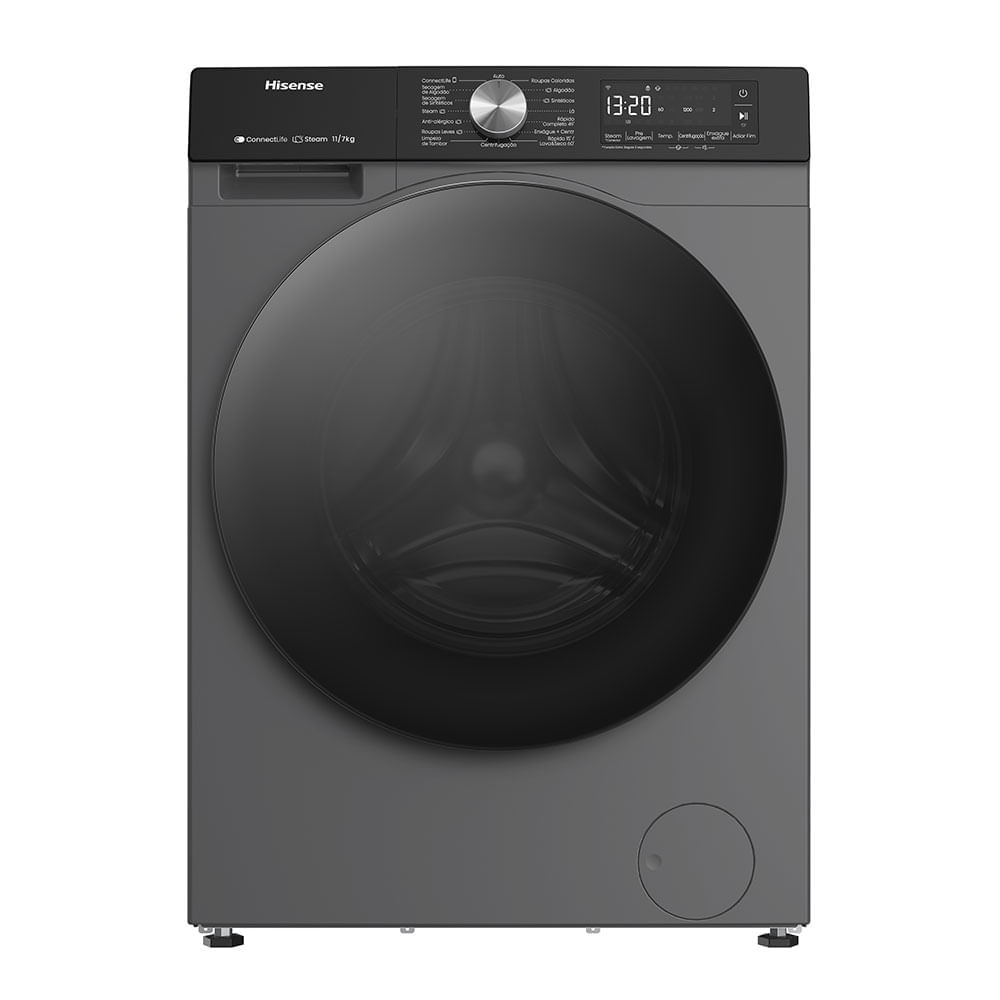 Lava e Seca Hisense 11kg, Tecnologia Inverter, Wi-Fi e Função Steam, com 13 Programas de Lavagem - WD3S11 -NAC