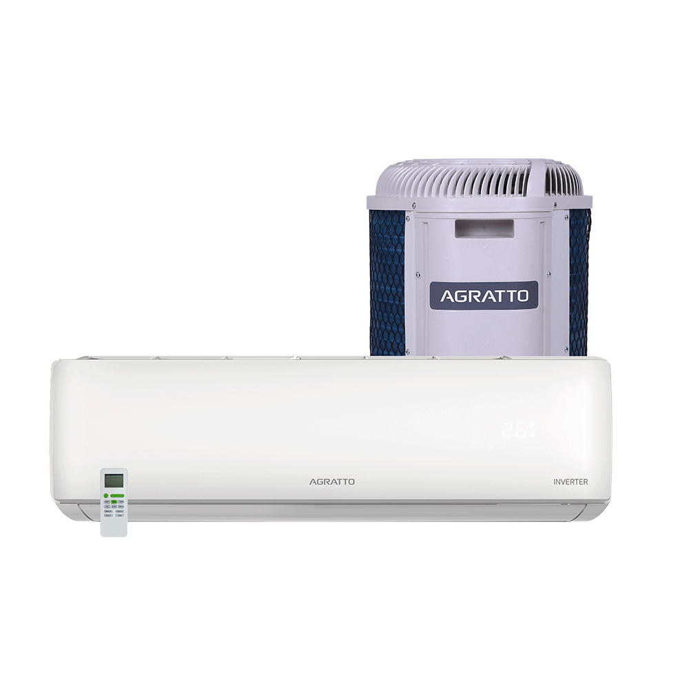 Ar Condicionado Split Hi Wall Agratto LIV TOP Inverter 9.000 BTU's Frio, Painel de LED -NAC