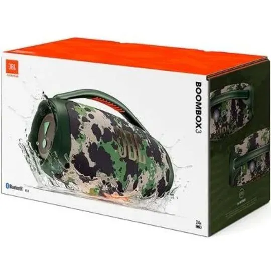 Caixa de Som JBL Boombox 3, Bluetooth, 80W, P2, À prova d'água, Camuflada - JBLBOOMBOX3SQUADBR -NAC - Imagem 3