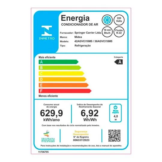 Ar Condicionado Inverter 24000 Btus Midea XtremeSave Connect Frio 220V -NAC - Imagem 3